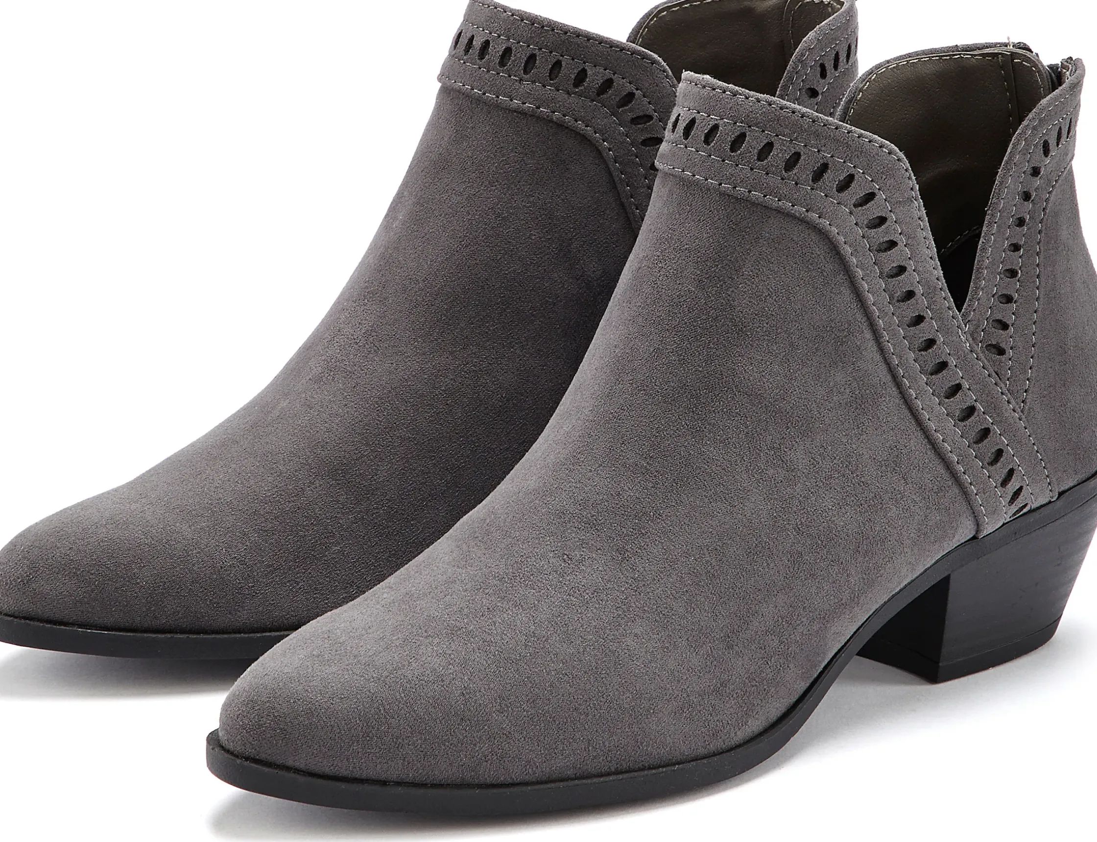 Stiefeletten|Stiefel|LASCANA Cowboy Stiefelette grau