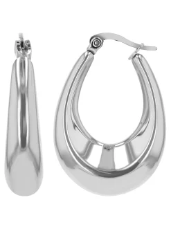 Schmuck| Creole silberfarben