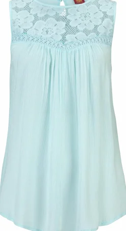 Strandmode|Blusen|Buffalo Crepebluse türkis