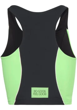 Homewear|LASCANA ACTIVE Crop-Top schwarz/grün