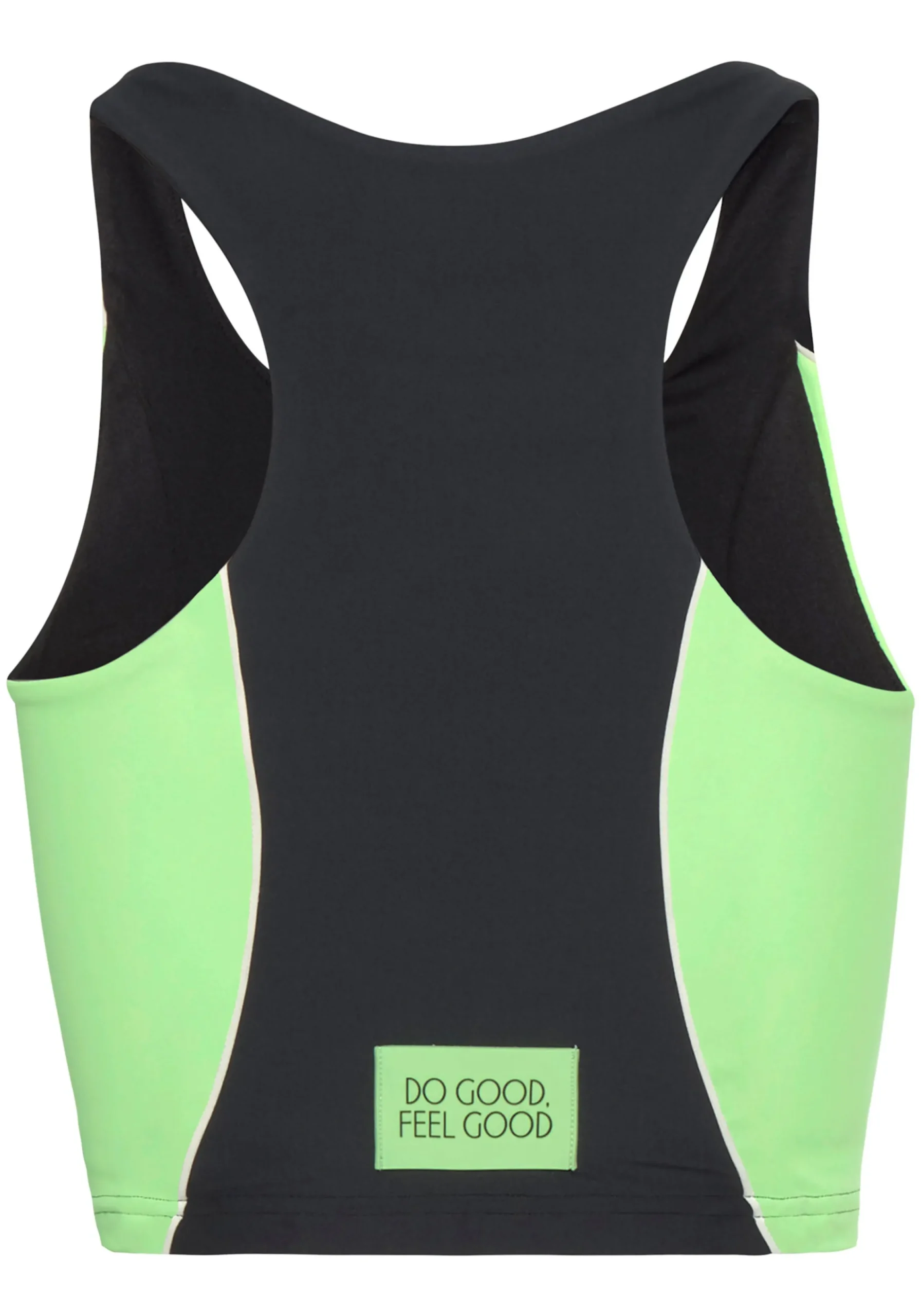 Homewear|LASCANA ACTIVE Crop-Top schwarz/grün