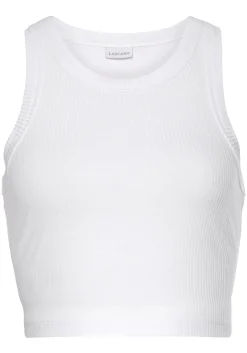Shirts|LASCANA Crop-Top weiß+schwarz