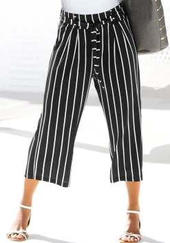 Strandmode|Hosen|LASCANA Culotte schwarz-weiß-gestreift