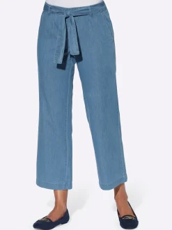 Jeans| Culotte blue-bleached