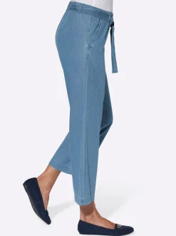 Jeans| Culotte blue-bleached