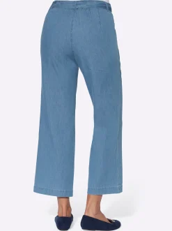 Jeans| Culotte blue-bleached