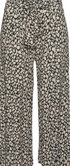 Strandmode|Hosen|LASCANA Culotte schwarz-sand-bedruckt