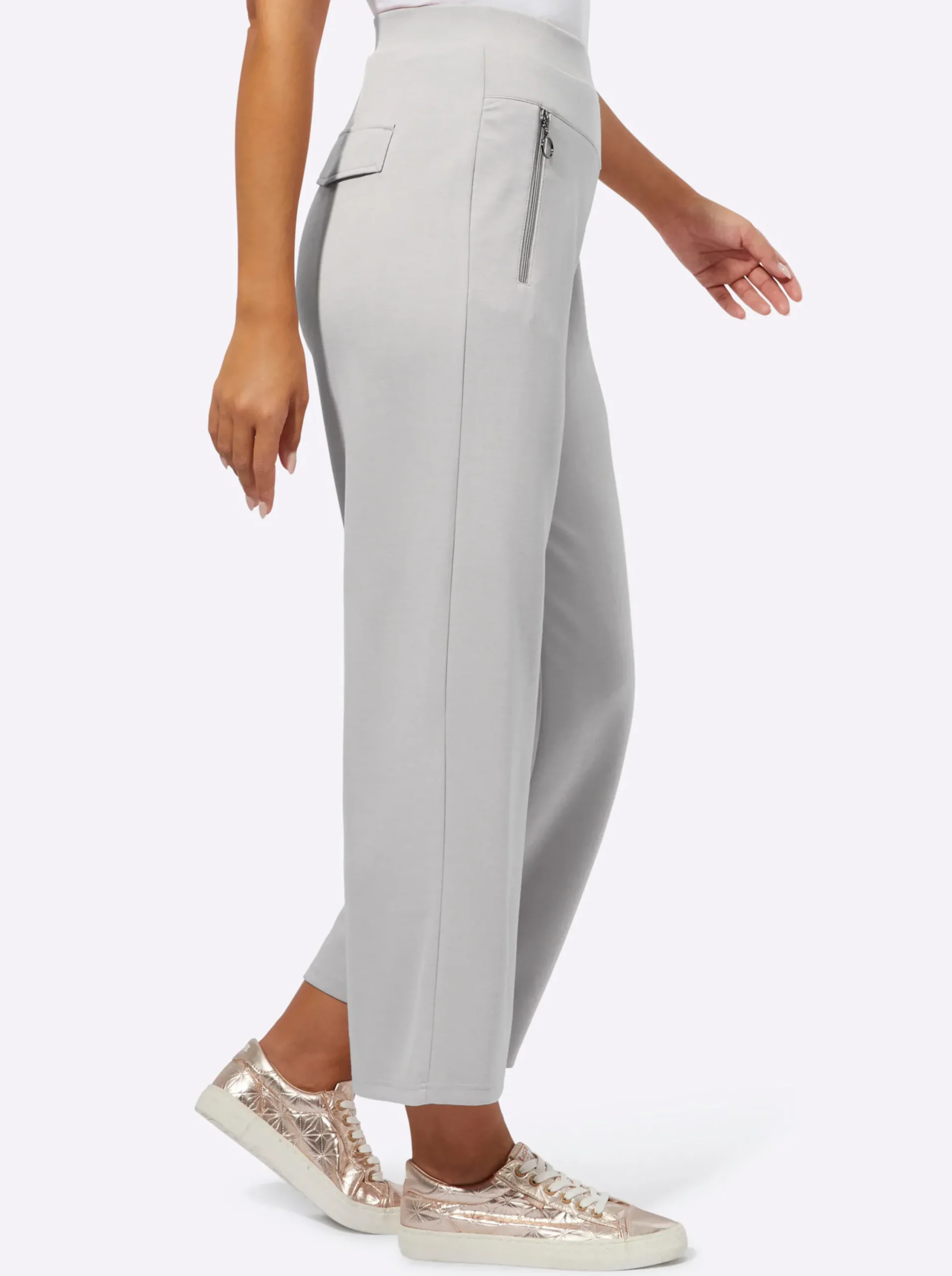 Hosen| Culotte im herrlich weichen Modal-Mix hellgrau