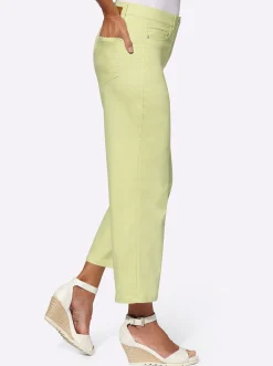 Hosen| Culotte in 5-Pocket-Form pistazie