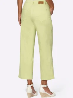 Hosen| Culotte in 5-Pocket-Form pistazie