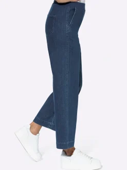Jeans| Culotte in Schlupfform blue-stone-washed