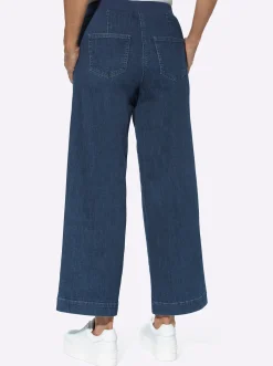 Jeans| Culotte in Schlupfform blue-stone-washed
