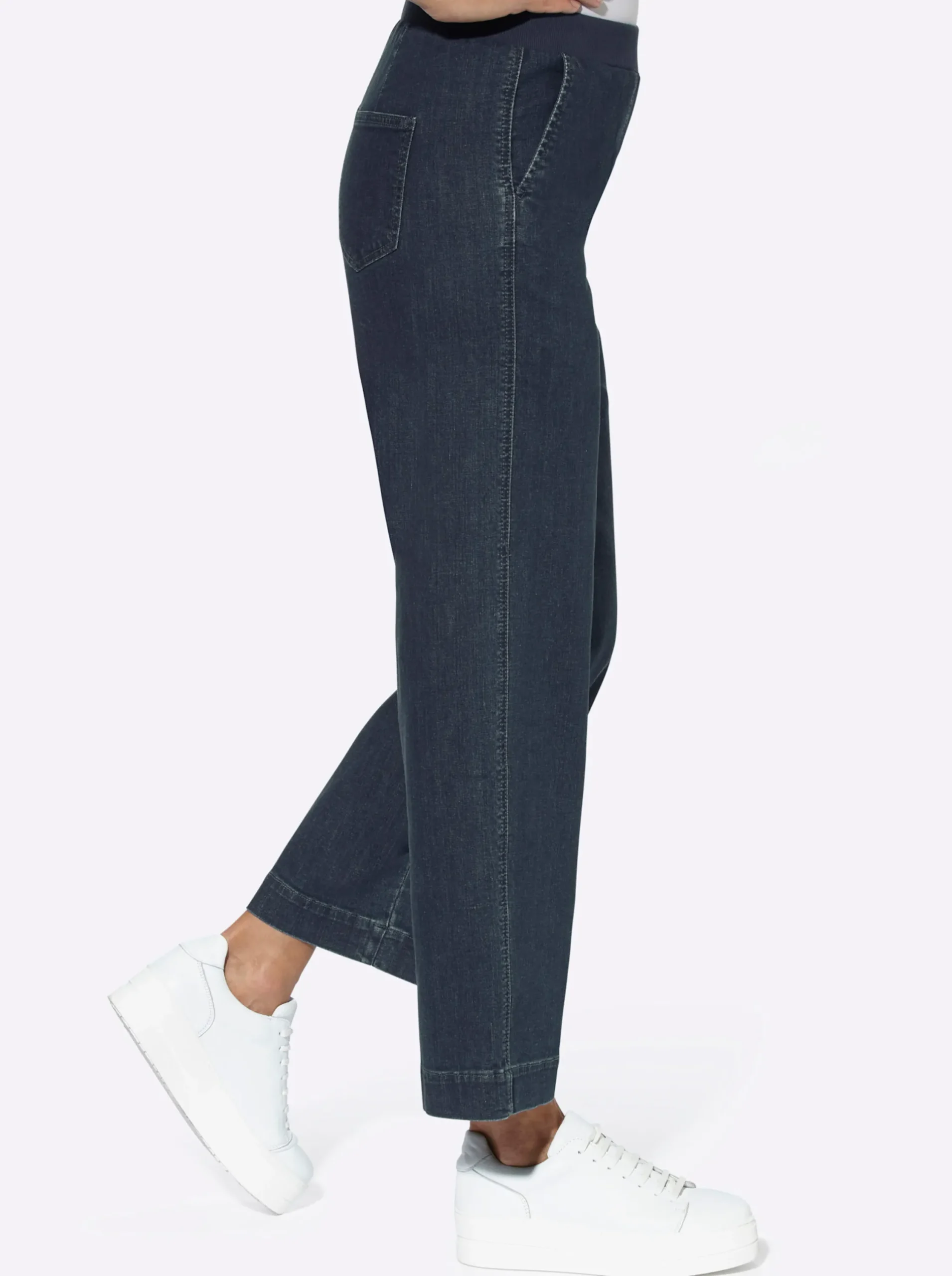 Jeans| Culotte in Schlupfform darkblue