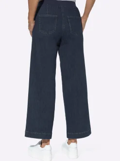 Jeans| Culotte in Schlupfform darkblue