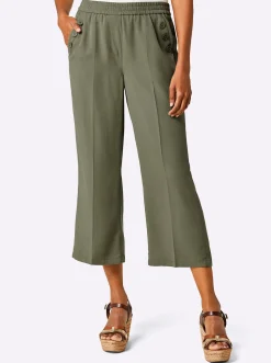 Hosen|Stehmann Comfort line Culotte mit Dehnbund khaki