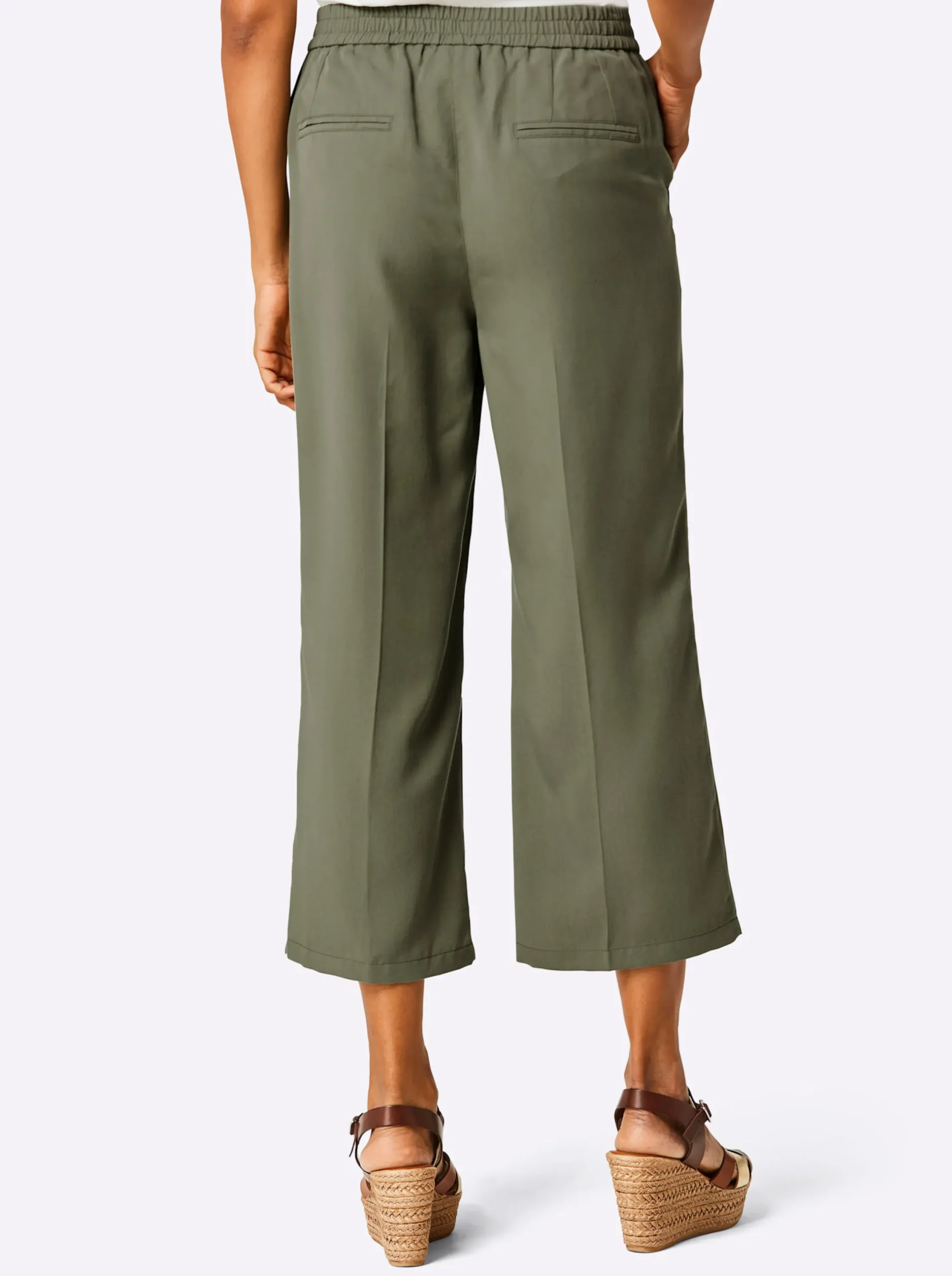 Hosen|Stehmann Comfort line Culotte mit Dehnbund khaki