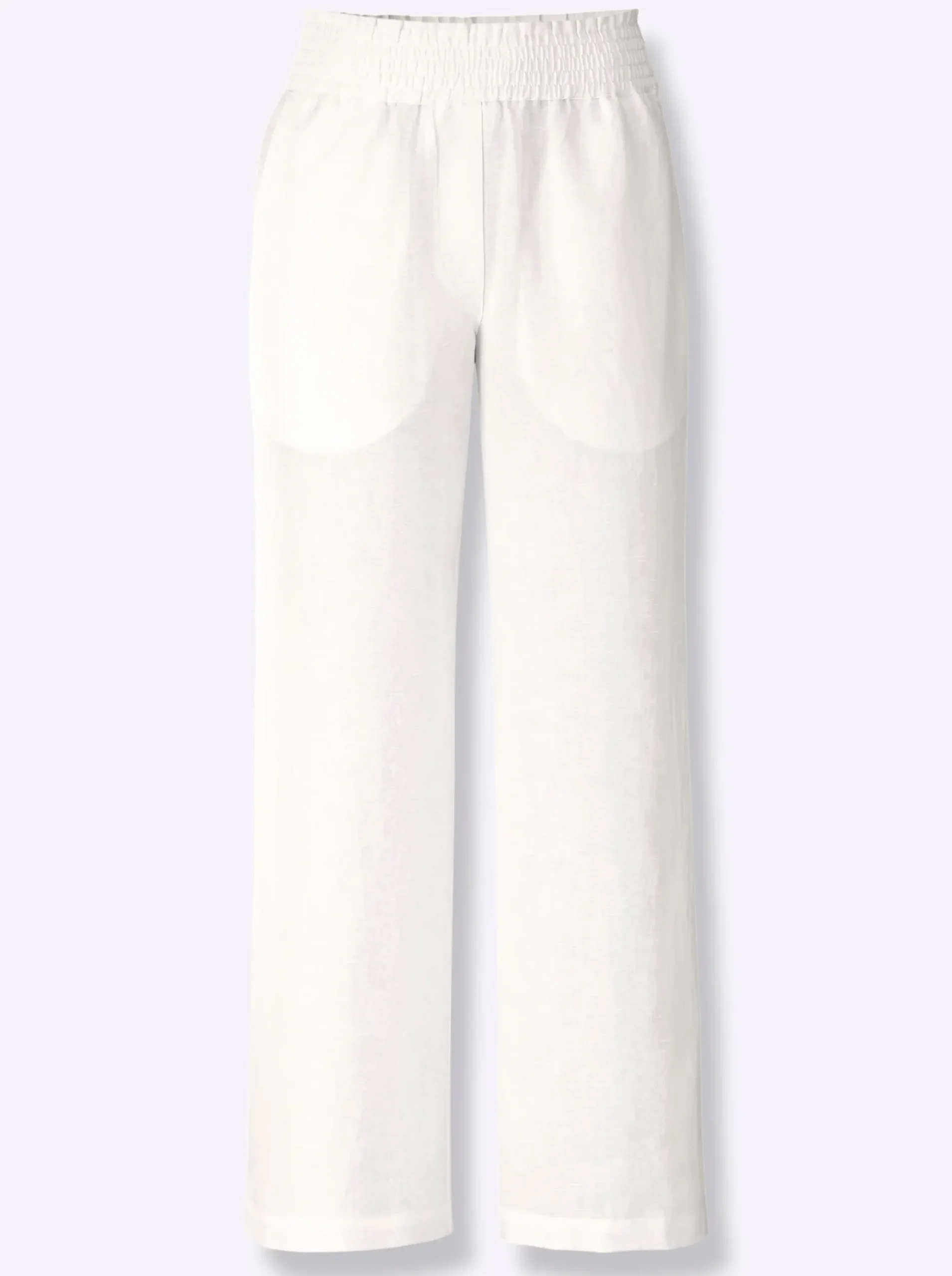 Strandmode|Basics| Culotte mit Leinen-Anteil ecru