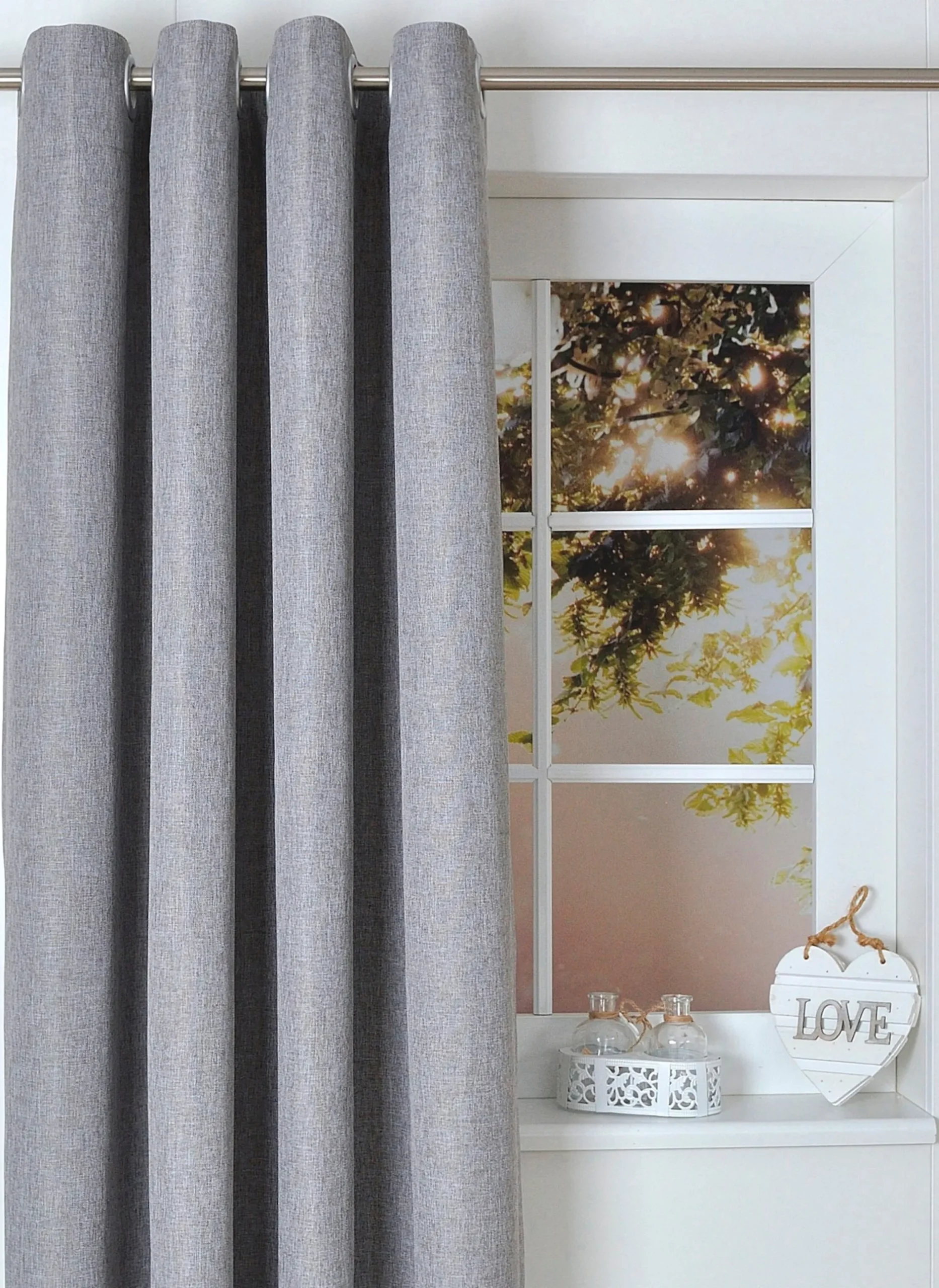 Gardinen & Rollos|heine home Dekoschal grau