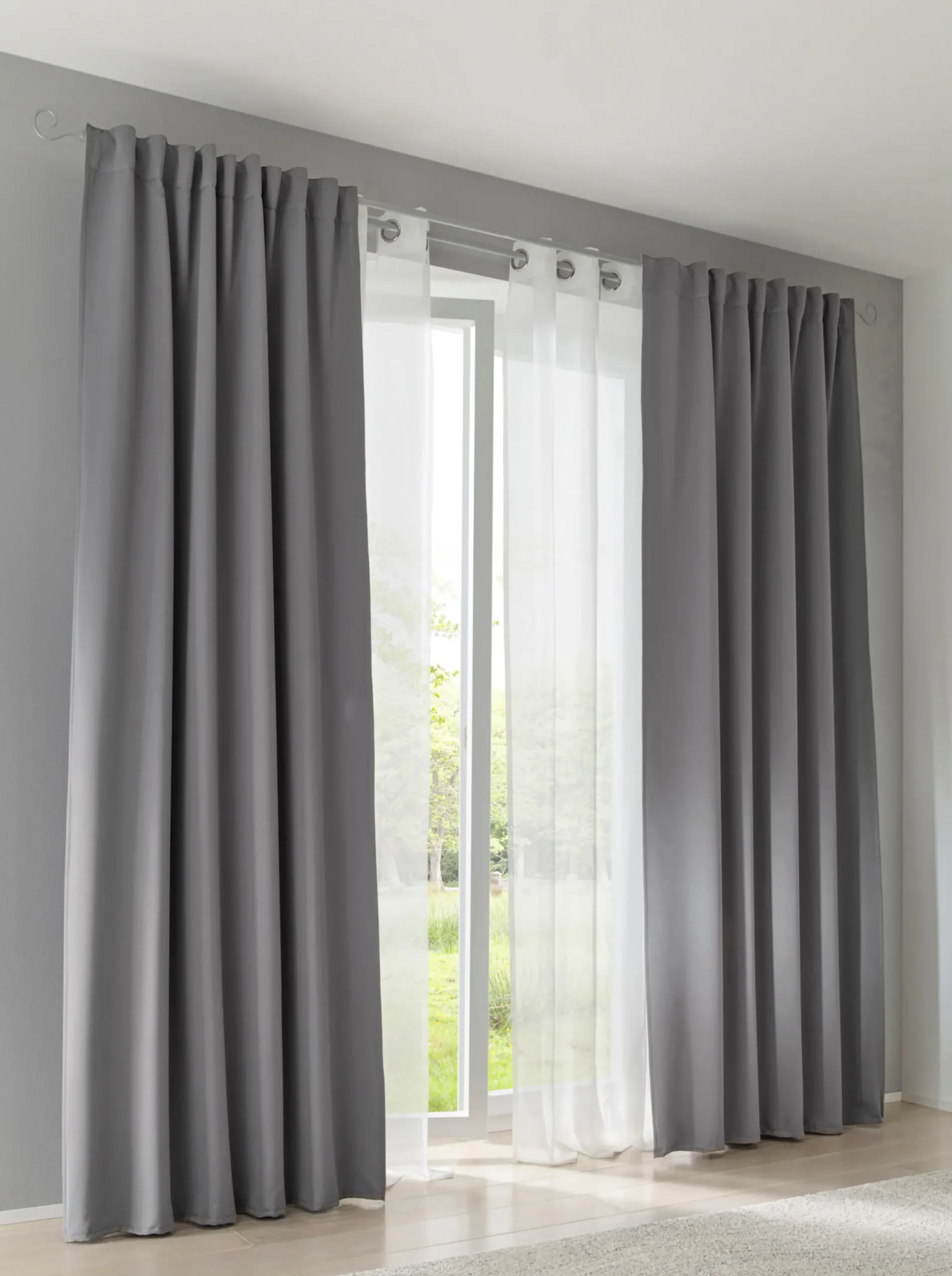 Gardinen & Rollos|heine home Dekoschal grau