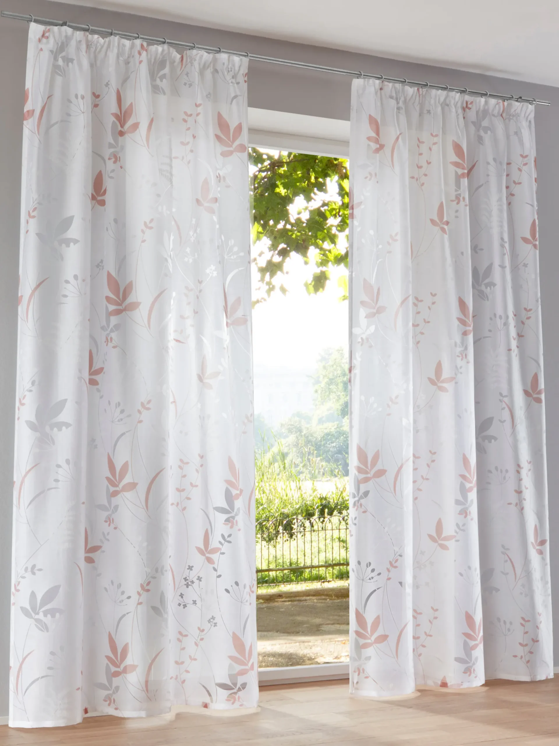 Gardinen & Rollos|heine home Dekostore rosé-weiß