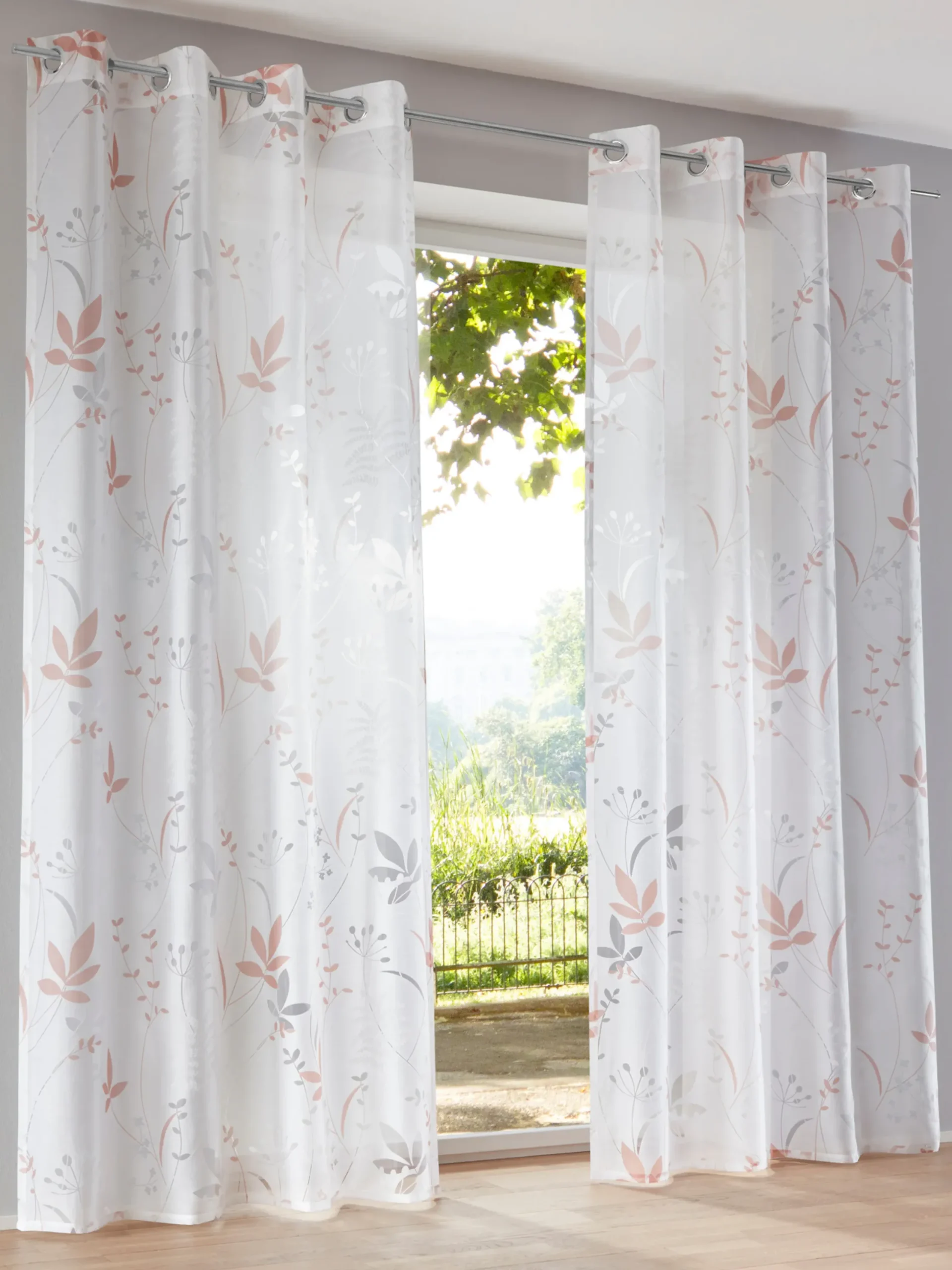 Gardinen & Rollos|heine home Dekostore rosé-weiß