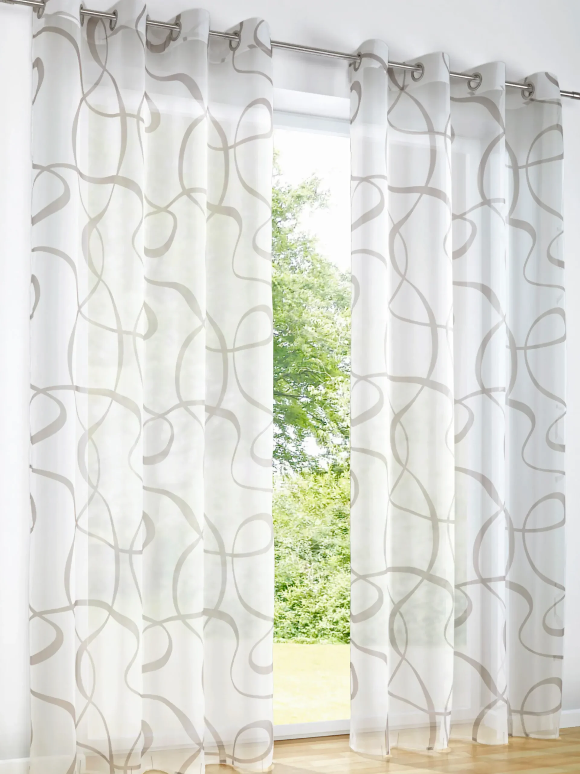 Gardinen & Rollos|heine home Dekostore weiß-taupe