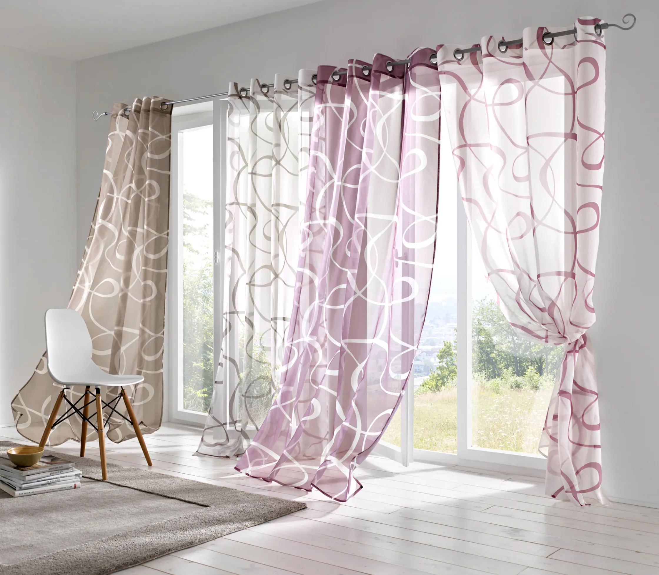 Gardinen & Rollos|heine home Dekostore weiß-taupe