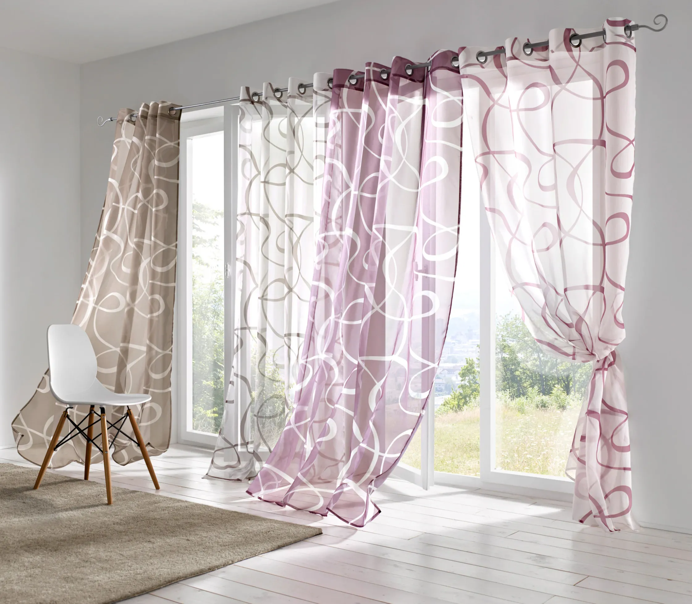 Gardinen & Rollos|heine home Dekostore weiß-taupe