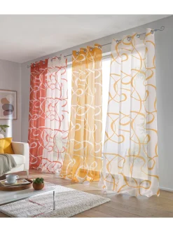Gardinen & Rollos|heine home Dekostore gelb-weiß