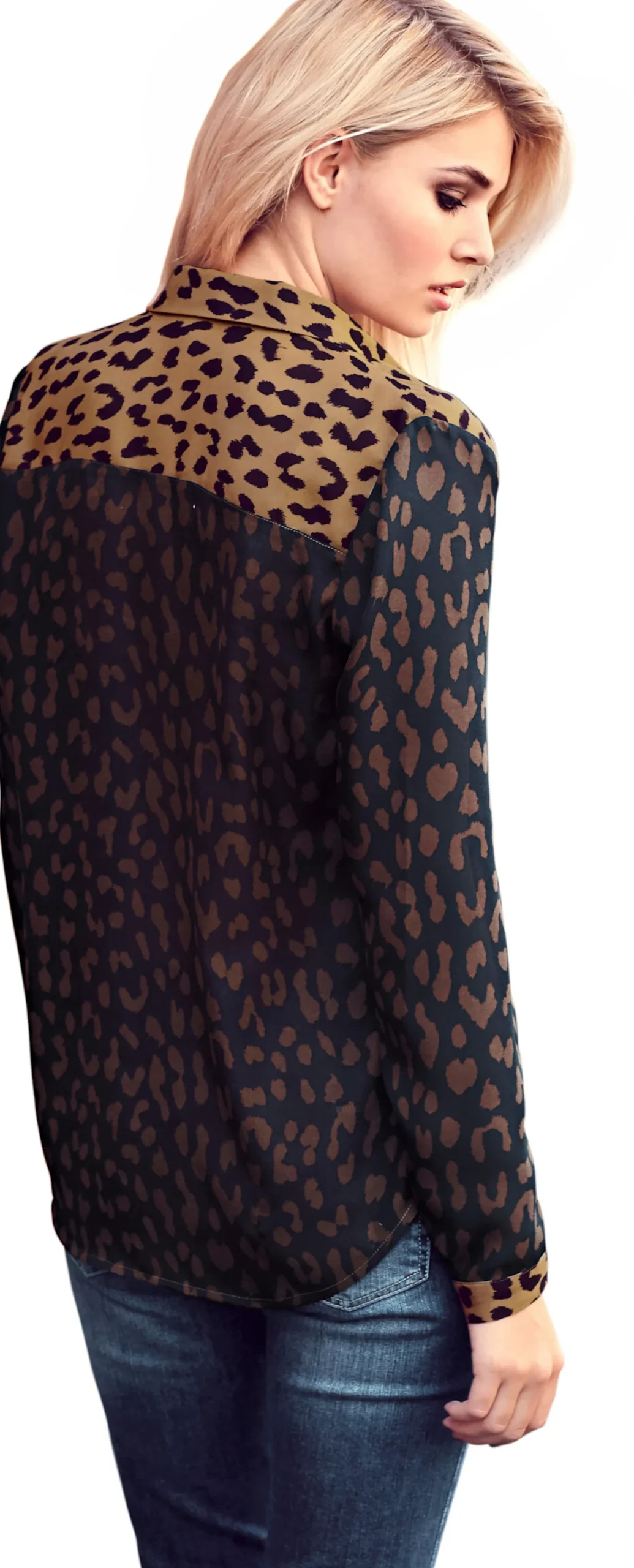 Blusen|heine Druckbluse marine