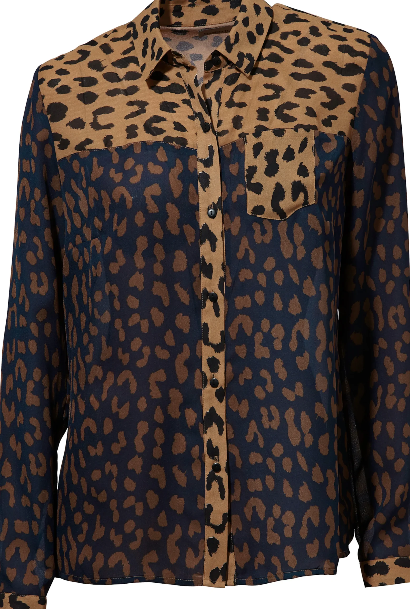 Blusen|heine Druckbluse marine