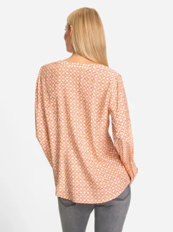 Blusen|heine Druckbluse ecru-hummer-gemustert