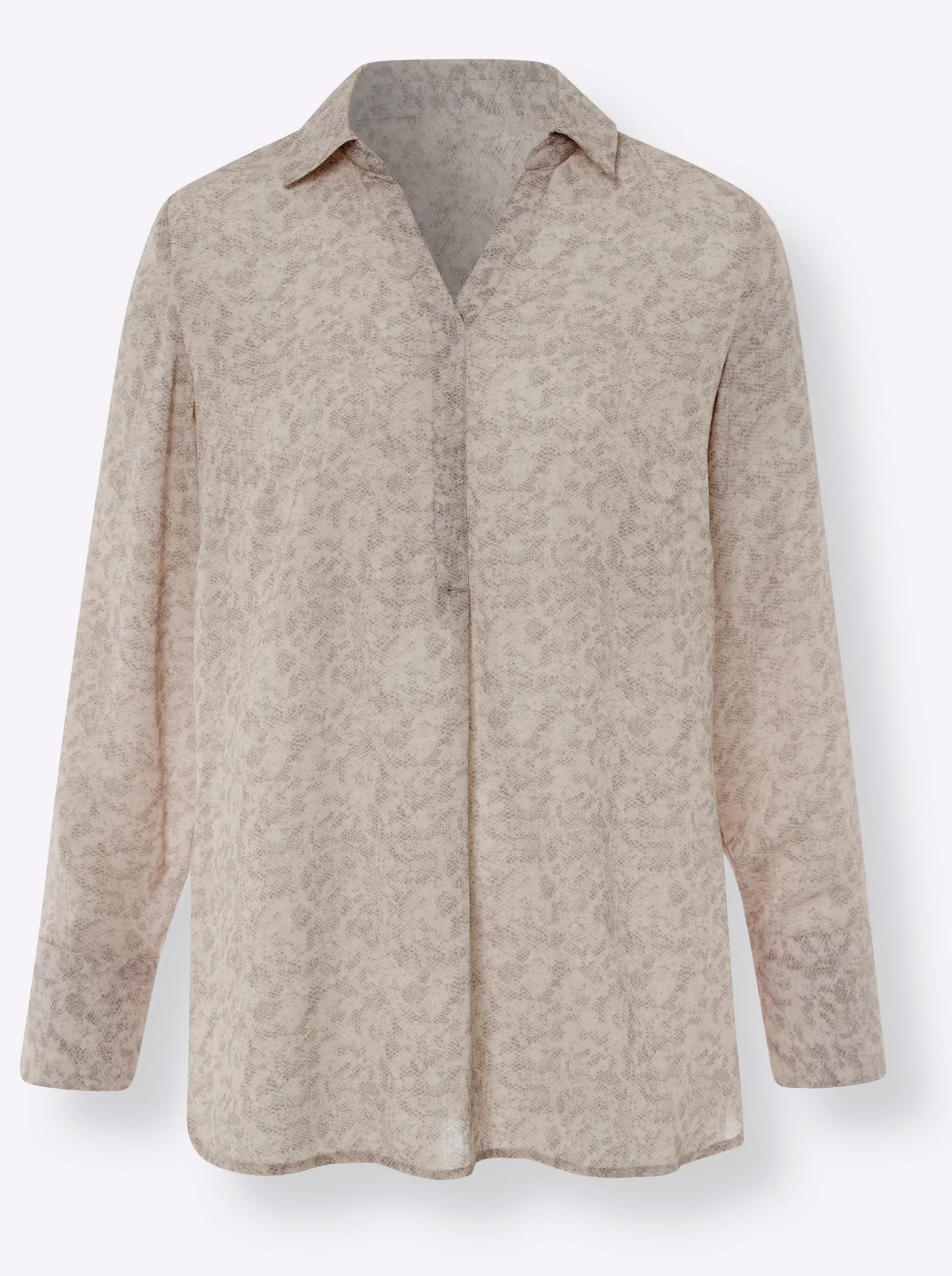 Blusen|heine Druckbluse champagner-beige-bedruckt