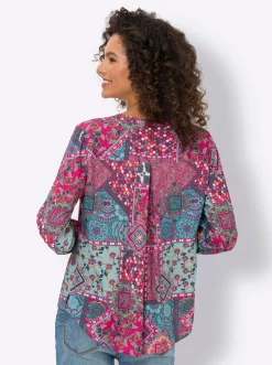 Strandmode|Blusen|heine Druckbluse erdbeere-ozean-bedruckt