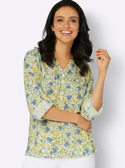 Blusen| Druckbluse im Blümchen-Muster ecru-eucalyptus-bedruckt