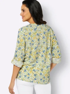 Blusen| Druckbluse im Blümchen-Muster ecru-eucalyptus-bedruckt