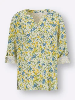 Blusen| Druckbluse im Blümchen-Muster ecru-eucalyptus-bedruckt