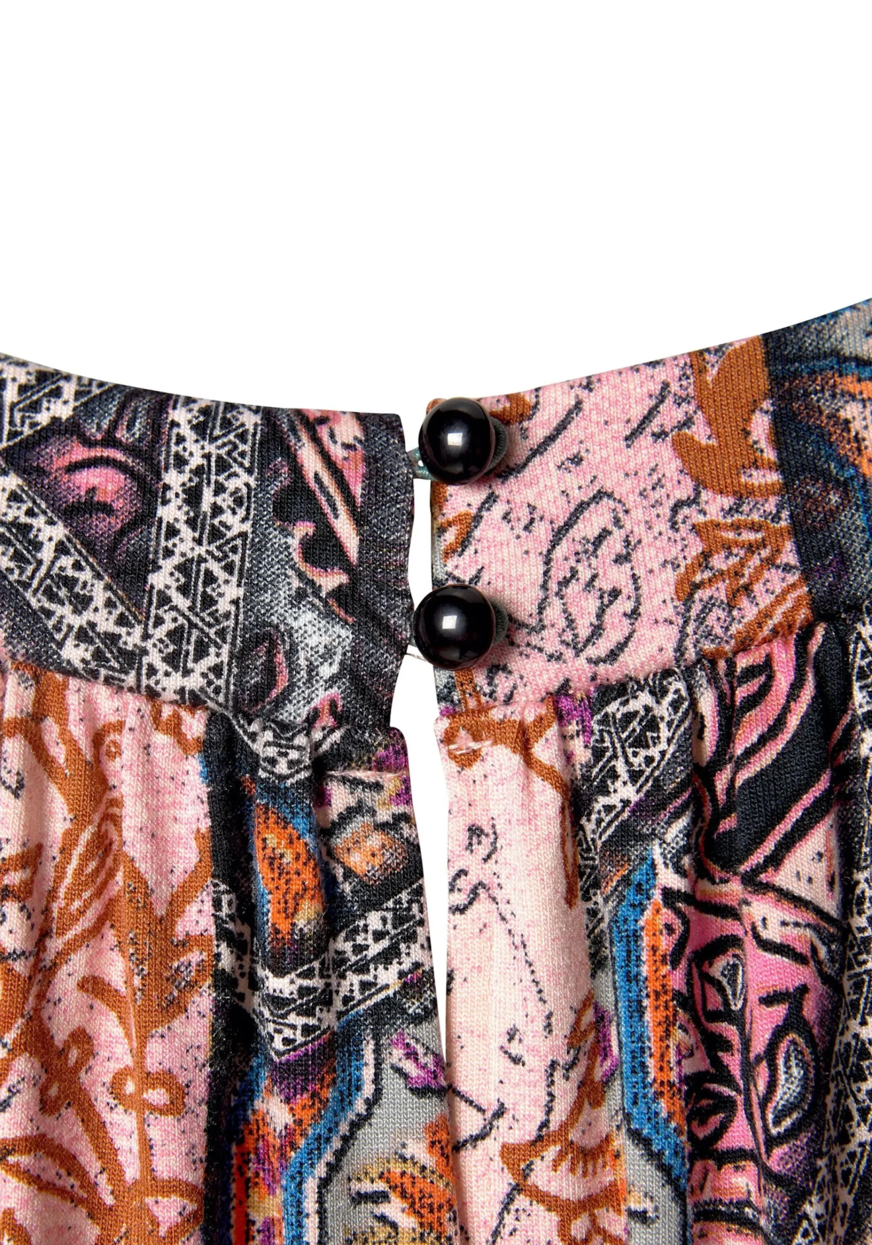 Strandkleider|Kleider|Buffalo Druckkleid rosa-bedruckt