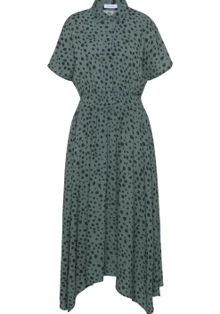 Strandkleider|Kleider|LASCANA Druckkleid grün-schwarzbedruckt