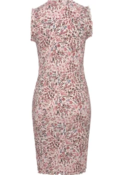 Strandkleider|Kleider|Vivance Druckkleid creme-mauvebedruckt