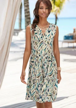 Strandkleider|LASCANA Druckkleid sandbedruckt