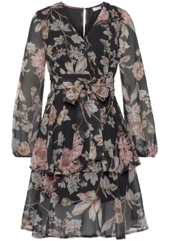 Kleider|LASCANA Druckkleid schwarzbedruckt