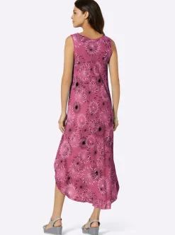 Kleider| Druckkleid mit Blüten-Muster, figurumspielend beere-graphit-bedruckt