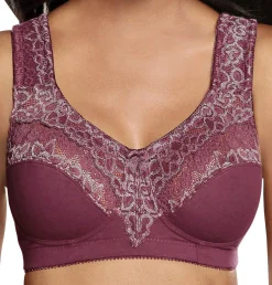 Bhs|petite fleur Entlastungs-BH burgund+weiß