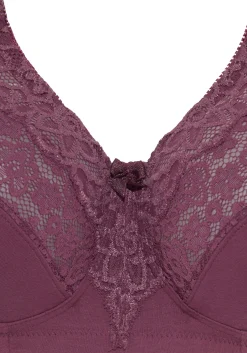 Bhs|petite fleur Entlastungs-BH burgund+weiß