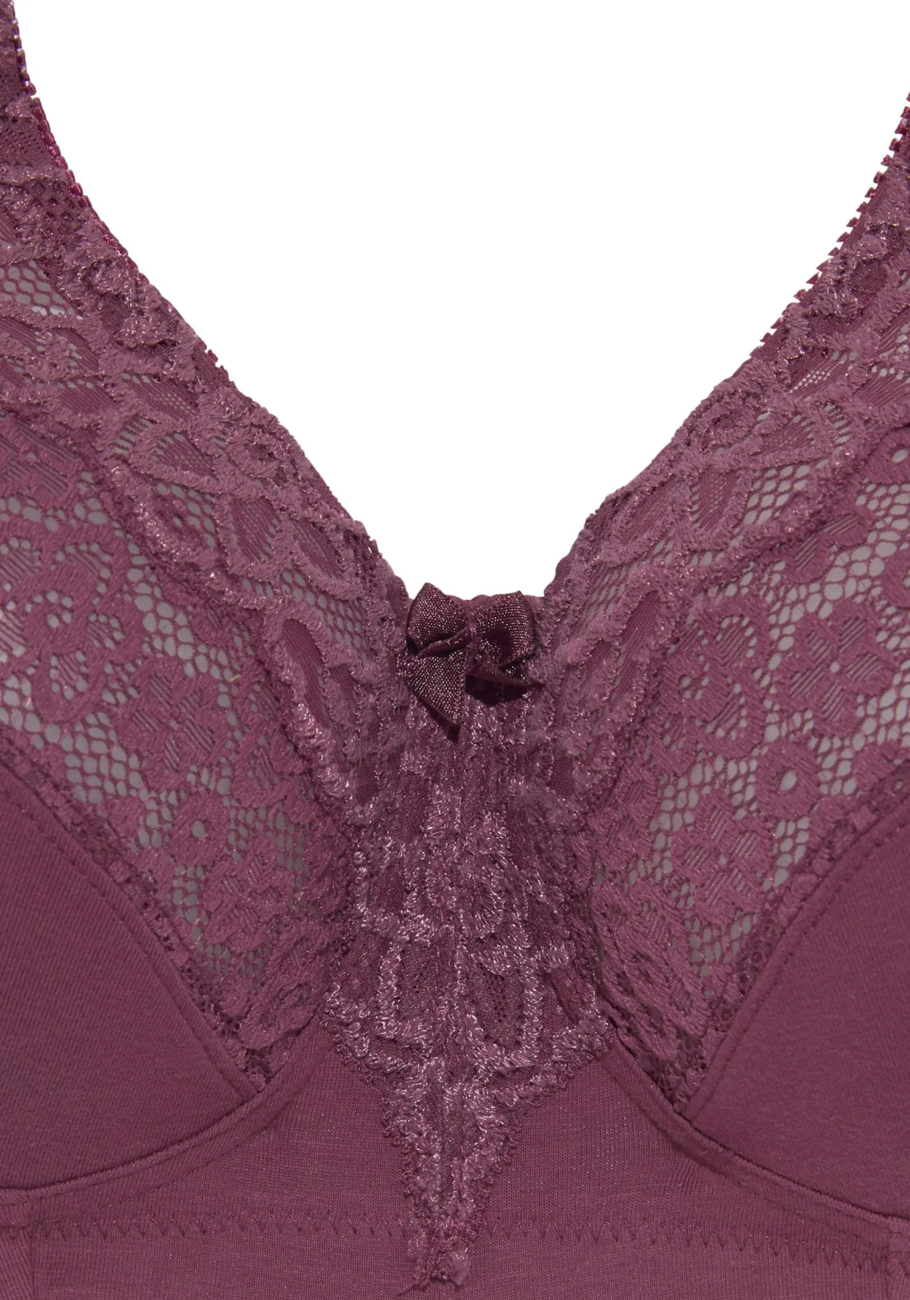 Bhs|petite fleur Entlastungs-BH burgund+weiß