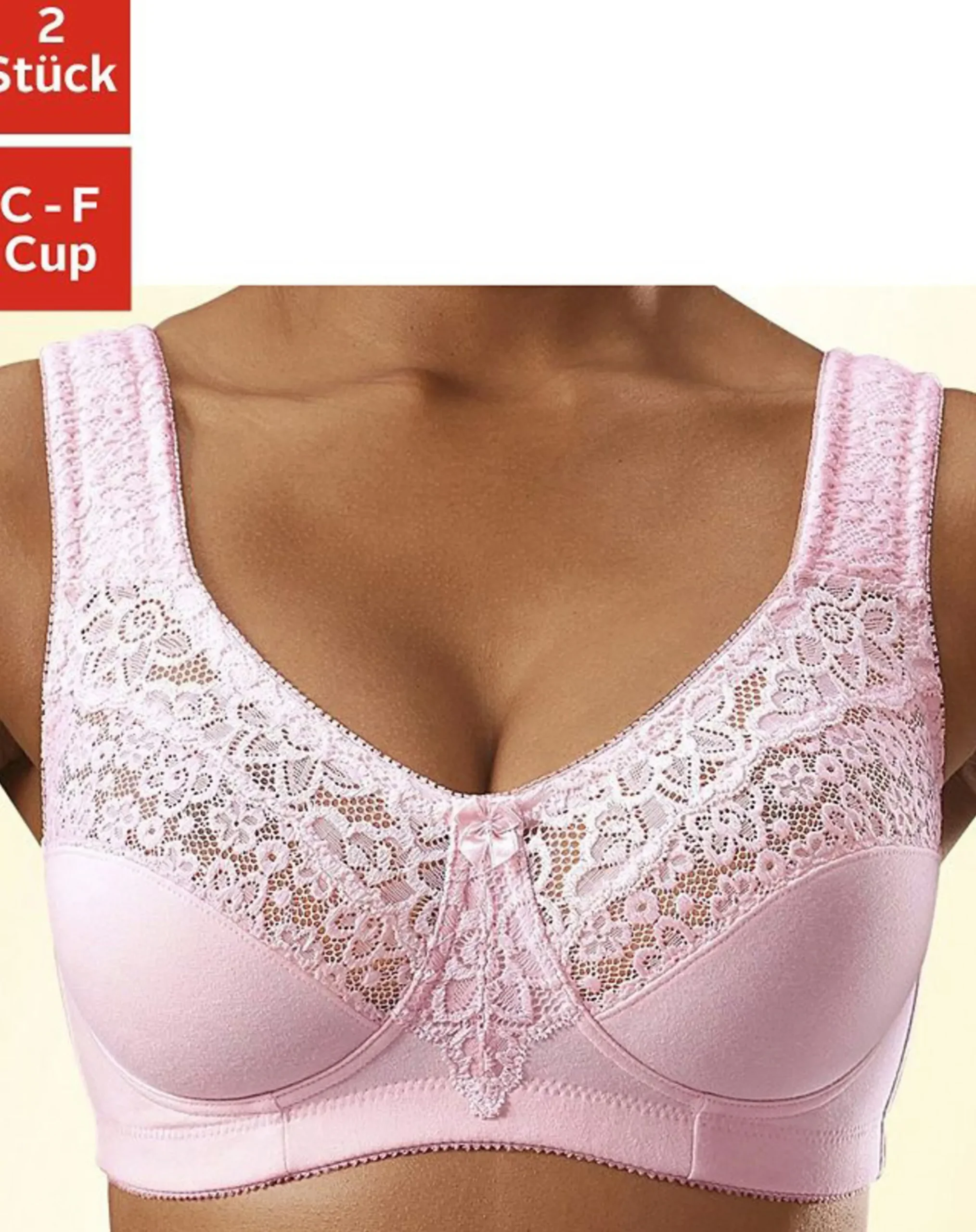 Bhs|petite fleur Entlastungs-BH rosé+weiß