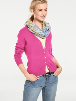 Strickjacken|heine Feinstrickjacke im Cardigan-Style pink