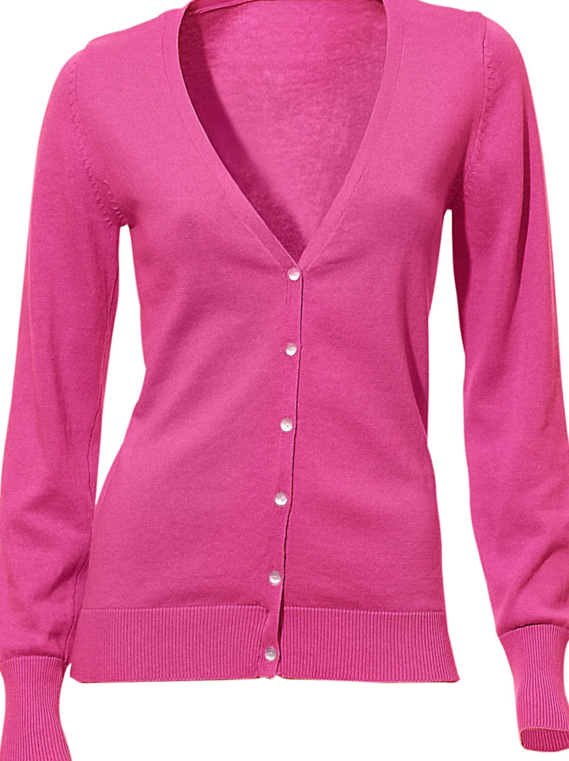 Strickjacken|heine Feinstrickjacke im Cardigan-Style pink