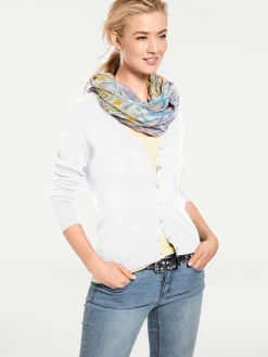 Strickjacken|heine Feinstrickjacke im Cardigan-Style weiß